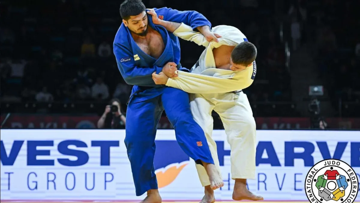 Aserbaidschanische Nationalmannschaft gewinnt bei Judo-Weltmeisterschaft in Baku gegen Österreich