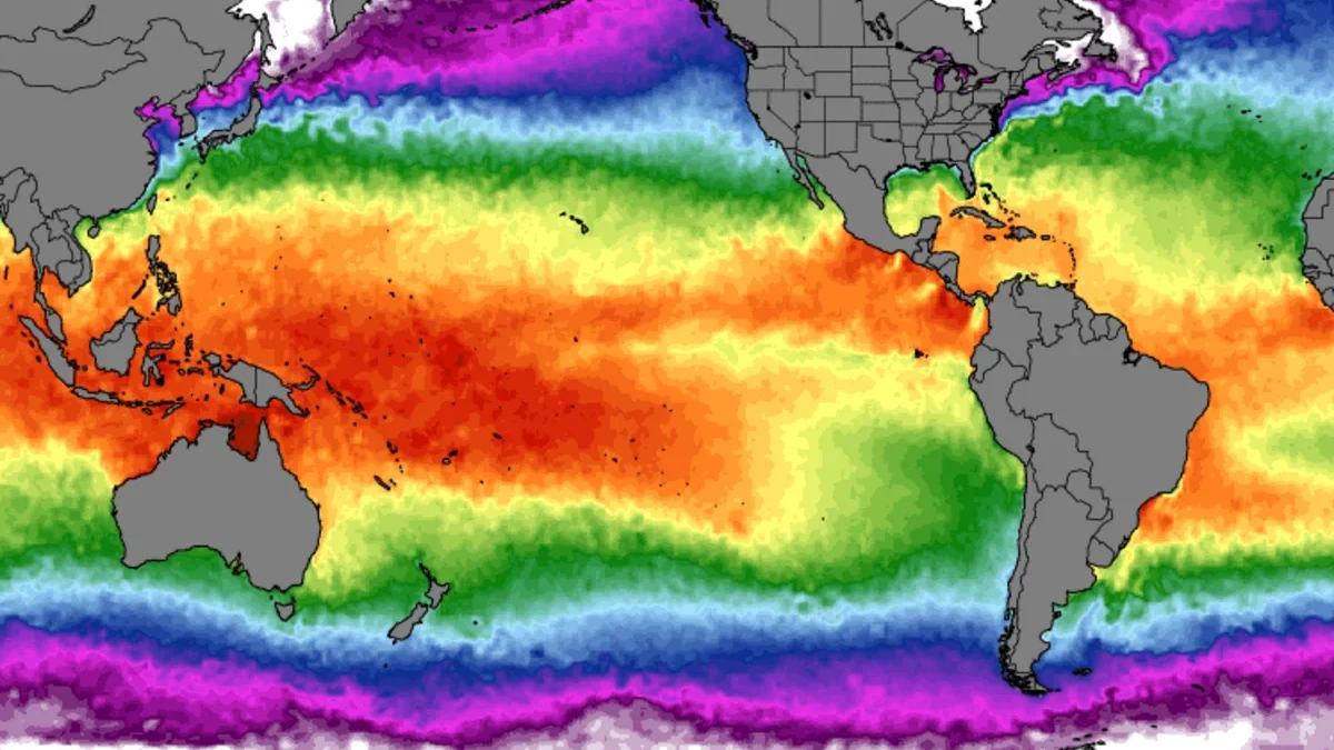 Pazifischer Ozean erwärmt sich durch El Niño-Einfluss auf Rekordniveau