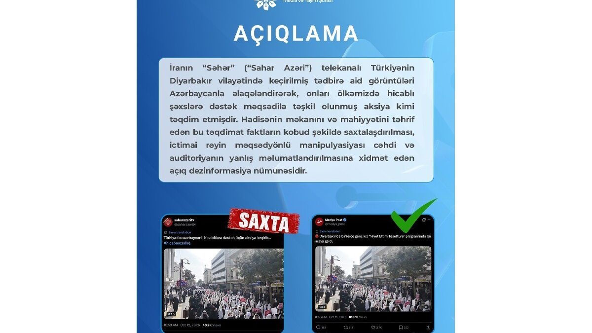 Medien- und Rundfunkrat: Irans „Sahar“-Sender verbreitete Desinformation, indem er Bilder aus Diyarbakır mit Aserbaidschan in Verbindung brachte
