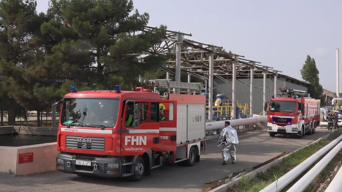 MİNISTRY OF EMERGENCY SITUATIONS CONDUCTS FIRE TACTICS EXERCISE AT SOCAR’S HEYDAR ALIYEV OIL REFINERY – VIDEO